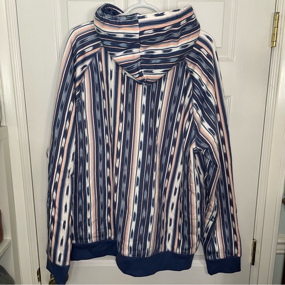 Lands End NWOT Super Sweats oversized Navajo patterned sweatshirt XL - Picture 5 of 7